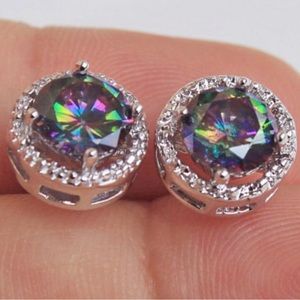 ✨18K White Gold Filled Mystical Stud Women Earrings